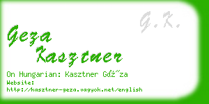 geza kasztner business card